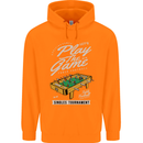 Foosball Play the Game Football Footy Mens 80% Cotton Hoodie Orange