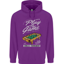 Foosball Play the Game Football Footy Mens 80% Cotton Hoodie Purple