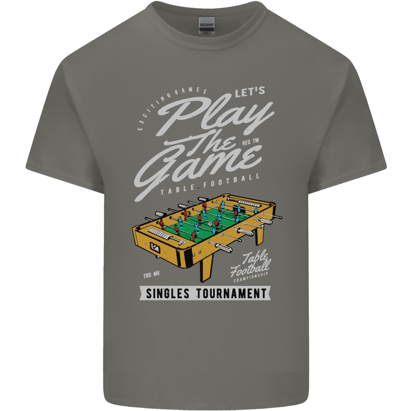 Foosball Play the Game Football Footy Mens Cotton T-Shirt Tee Top Charcoal