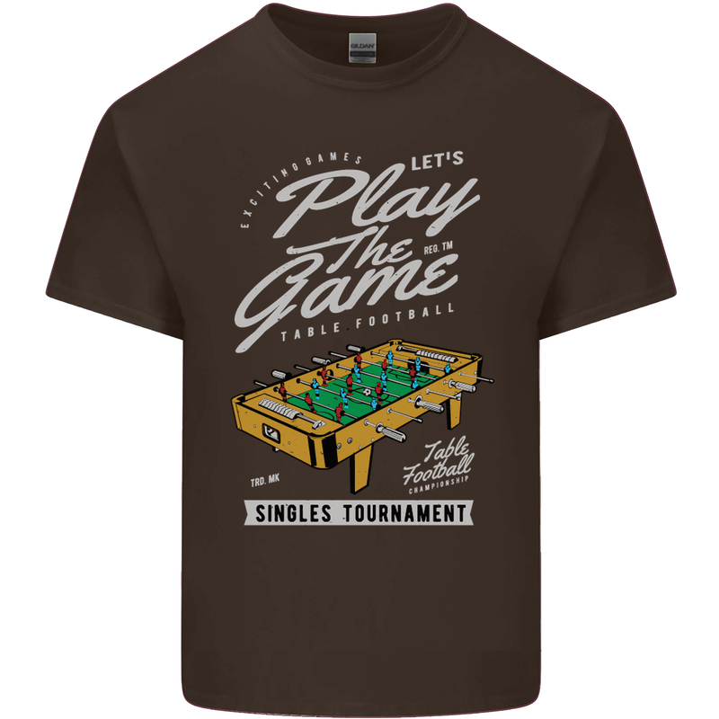 Foosball Play the Game Football Footy Mens Cotton T-Shirt Tee Top Dark Chocolate