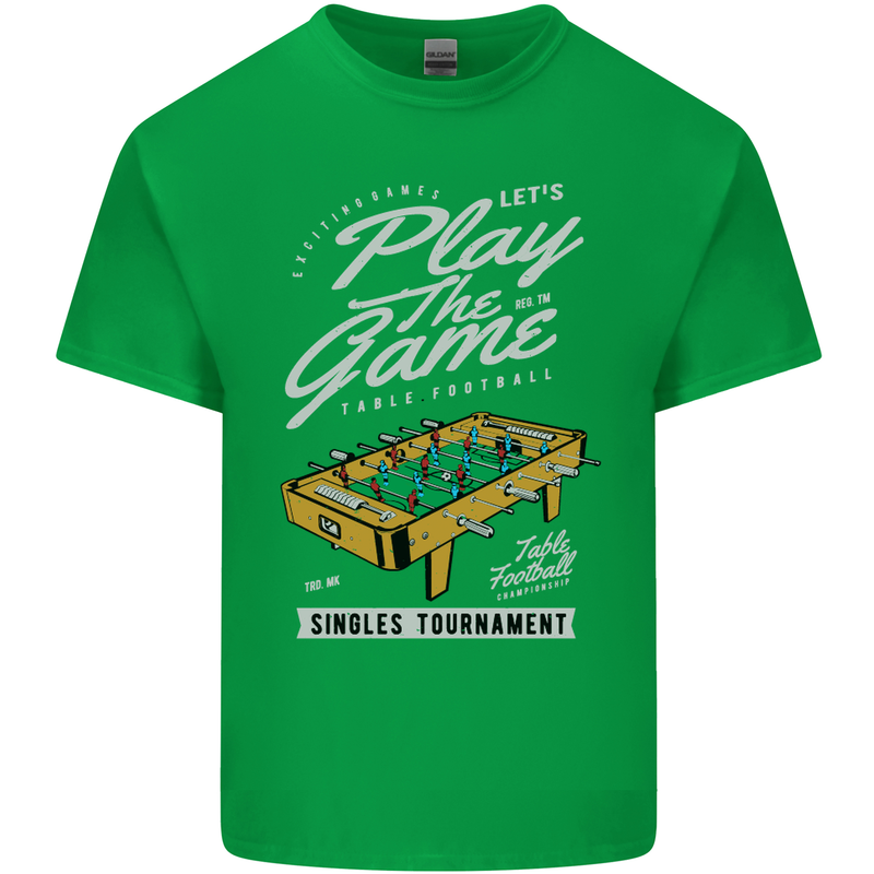Foosball Play the Game Football Footy Mens Cotton T-Shirt Tee Top Irish Green