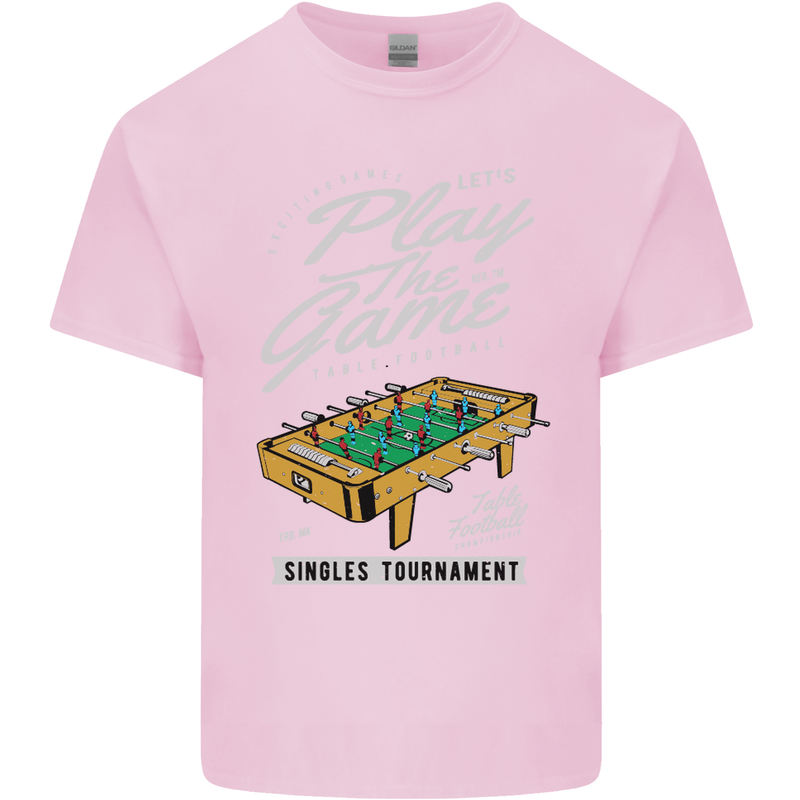 Foosball Play the Game Football Footy Mens Cotton T-Shirt Tee Top Light Pink