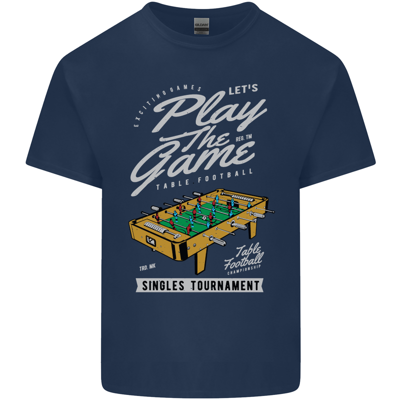 Foosball Play the Game Football Footy Mens Cotton T-Shirt Tee Top Navy Blue