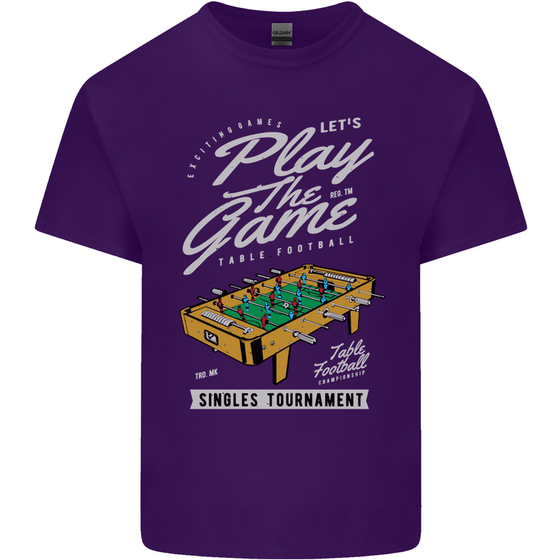 Foosball Play the Game Football Footy Mens Cotton T-Shirt Tee Top Purple
