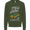 Foosball Play the Game Football Footy Mens Sweatshirt Jumper Forest Green