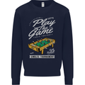 Foosball Play the Game Football Footy Mens Sweatshirt Jumper Navy Blue