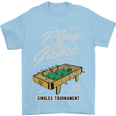 Foosball Play the Game Football Footy Mens T-Shirt Cotton Gildan Light Blue