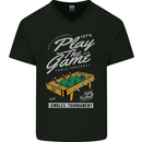 Foosball Play the Game Football Footy Mens V-Neck Cotton T-Shirt Black