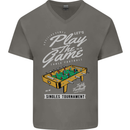 Foosball Play the Game Football Footy Mens V-Neck Cotton T-Shirt Charcoal