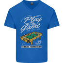 Foosball Play the Game Football Footy Mens V-Neck Cotton T-Shirt Royal Blue