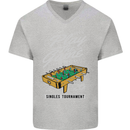 Foosball Play the Game Football Footy Mens V-Neck Cotton T-Shirt Sports Grey