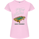 Foosball Play the Game Football Footy Womens Petite Cut T-Shirt Light Pink
