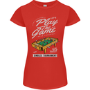 Foosball Play the Game Football Footy Womens Petite Cut T-Shirt Red