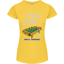 Foosball Play the Game Football Footy Womens Petite Cut T-Shirt Yellow