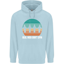 Foosball Table Football Real Men Don't Spin Childrens Kids Hoodie Light Blue