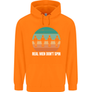 Foosball Table Football Real Men Don't Spin Childrens Kids Hoodie Orange