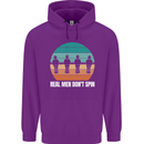 Foosball Table Football Real Men Don't Spin Childrens Kids Hoodie Purple