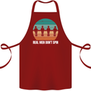 Foosball Table Football Real Men Don't Spin Cotton Apron 100% Organic Maroon