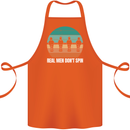 Foosball Table Football Real Men Don't Spin Cotton Apron 100% Organic Orange