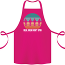 Foosball Table Football Real Men Don't Spin Cotton Apron 100% Organic Pink