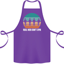 Foosball Table Football Real Men Don't Spin Cotton Apron 100% Organic Purple