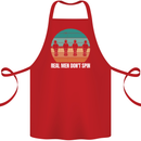 Foosball Table Football Real Men Don't Spin Cotton Apron 100% Organic Red