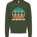 Foosball Table Football Real Men Don't Spin Kids Sweatshirt Jumper Forest Green