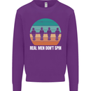 Foosball Table Football Real Men Don't Spin Kids Sweatshirt Jumper Purple