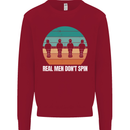 Foosball Table Football Real Men Don't Spin Kids Sweatshirt Jumper Red