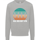 Foosball Table Football Real Men Don't Spin Kids Sweatshirt Jumper Sports Grey