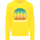 Foosball Table Football Real Men Don't Spin Kids Sweatshirt Jumper Yellow