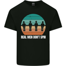 Foosball Table Football Real Men Don't Spin Kids T-Shirt Childrens Black