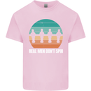 Foosball Table Football Real Men Don't Spin Kids T-Shirt Childrens Light Pink