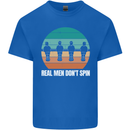 Foosball Table Football Real Men Don't Spin Kids T-Shirt Childrens Royal Blue
