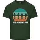 Foosball Table Football Real Men Don't Spin Mens Cotton T-Shirt Tee Top Forest Green
