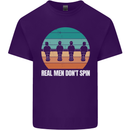 Foosball Table Football Real Men Don't Spin Mens Cotton T-Shirt Tee Top Purple