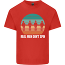 Foosball Table Football Real Men Don't Spin Mens Cotton T-Shirt Tee Top Red