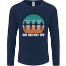 Foosball Table Football Real Men Don't Spin Mens Long Sleeve T-Shirt Navy Blue