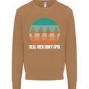 Foosball Table Football Real Men Don't Spin Mens Sweatshirt Jumper Caramel Latte
