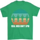 Foosball Table Football Real Men Don't Spin Mens T-Shirt 100% Cotton Irish Green