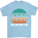 Foosball Table Football Real Men Don't Spin Mens T-Shirt 100% Cotton Light Blue