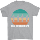 Foosball Table Football Real Men Don't Spin Mens T-Shirt 100% Cotton Sports Grey