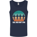 Foosball Table Football Real Men Don't Spin Mens Vest Tank Top Navy Blue