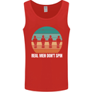 Foosball Table Football Real Men Don't Spin Mens Vest Tank Top Red