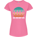 Foosball Table Football Real Men Don't Spin Womens Petite Cut T-Shirt Azalea