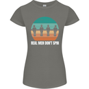 Foosball Table Football Real Men Don't Spin Womens Petite Cut T-Shirt Charcoal