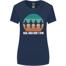 Foosball Table Football Real Men Don't Spin Womens Wider Cut T-Shirt Navy Blue