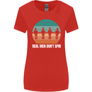 Foosball Table Football Real Men Don't Spin Womens Wider Cut T-Shirt Red