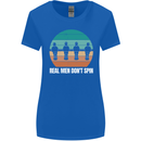 Foosball Table Football Real Men Don't Spin Womens Wider Cut T-Shirt Royal Blue
