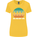 Foosball Table Football Real Men Don't Spin Womens Wider Cut T-Shirt Yellow